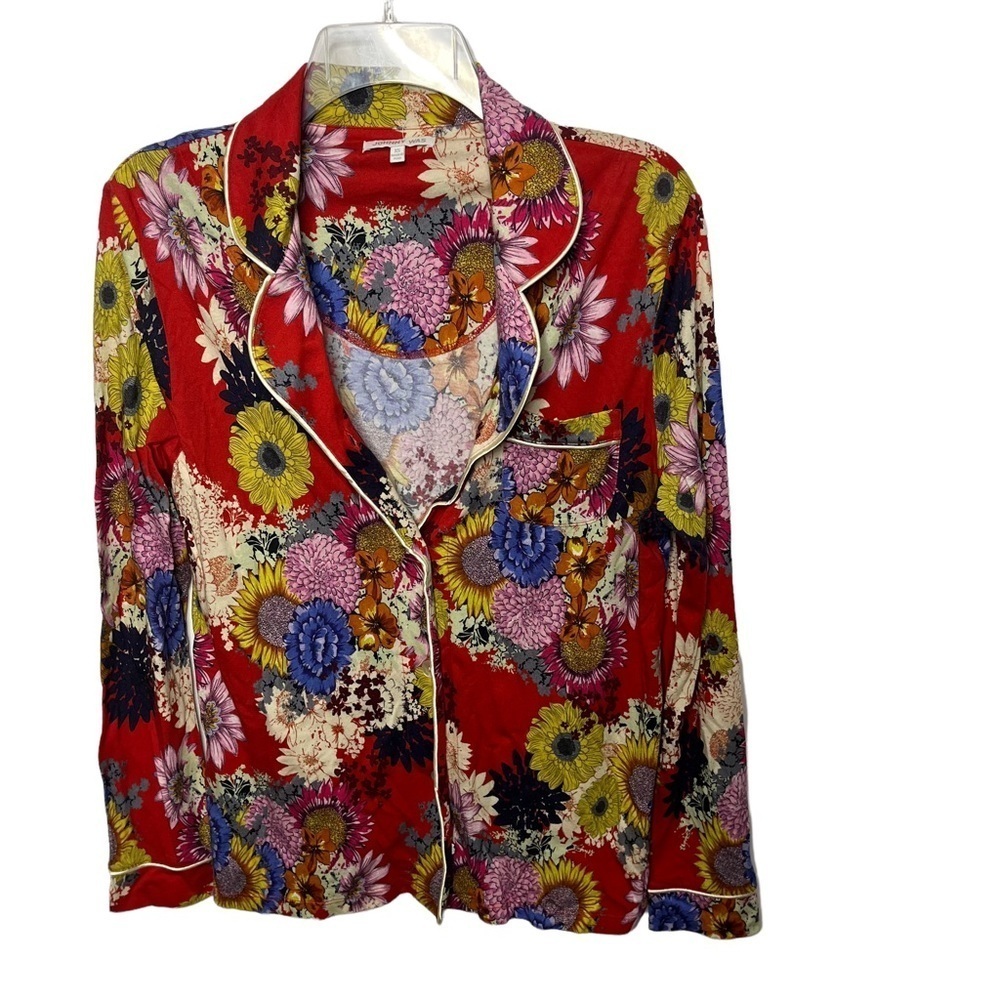 Johnny Was Size XS Sandra Boho Long Sleeve Pajama Top Floral